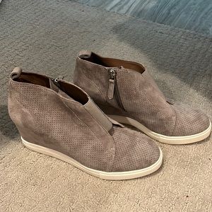 Liena Paolo grey heeled booties - 7M